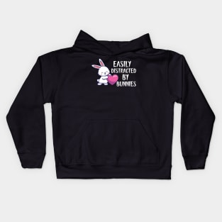 Bunny - Easily distracted by bunnies Kids Hoodie